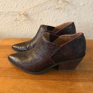 Lucky Snake Skin ankle booties